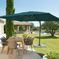 Parasol Deporte Rectangulaire Inclinable Elea Bleu Canard 4x3m P2832~1